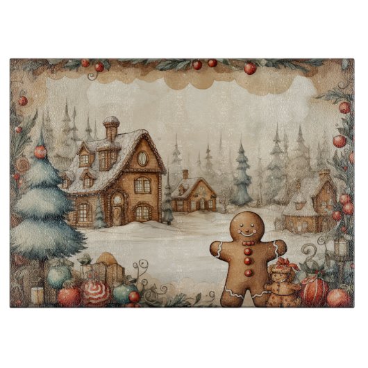 Gingerbrot Man #9 Küchenschneidebrett Schneidebrett (Vorderseite)