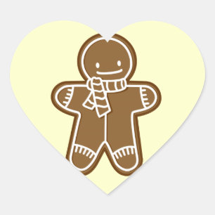 Gingerbrot man Bag Herz-Aufkleber