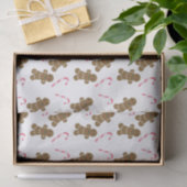 Gingerbrot Man Candy Cane Holiday Tissue Seidenpapier (Geschenk)