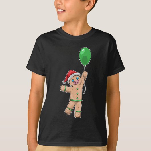 Gingerbrot man Christmas Balloon T-Shirt (Vorderseite)