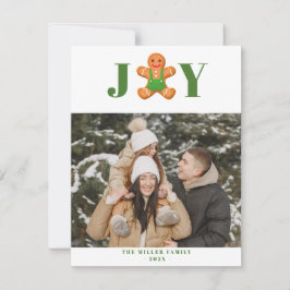 Gingerbrot man Cookie Joy Holiday Foto Card Feiertagskarte