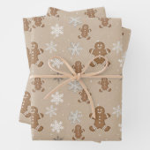 Gingerbrot Man Cookie Snowflake Holiday Baking Geschenkpapier Set (Beispiel)