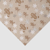 Gingerbrot Man Cookie Snowflake Holiday Baking Seidenpapier (Ausschnitt)