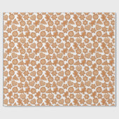 Gingerbrot Man Cookie Weihnachtsgeschenk Geschenkpapier (Flach)