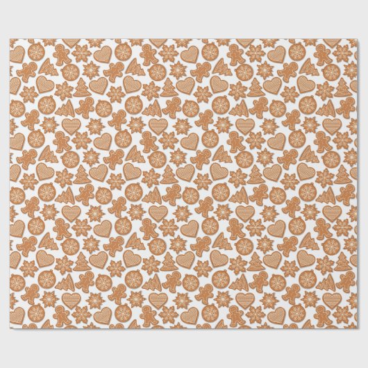 Gingerbrot Man Cookie Weihnachtsgeschenk Geschenkpapier (Flach)