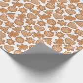 Gingerbrot Man Cookie Weihnachtsgeschenk Geschenkpapier (Ecke)