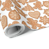 Gingerbrot Man Cookie Weihnachtsgeschenk Geschenkpapier (Rolleneckpunkt)