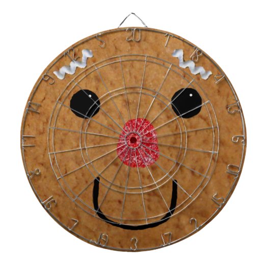 Gingerbrot Man Face Dartboard Dartscheibe (vorne)