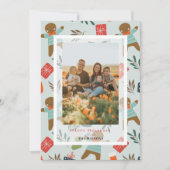 Gingerbrot Man Holiday Foto Card Einladung (Vorderseite)