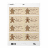 Gingerbrot Man Holiday Label (Vorne)
