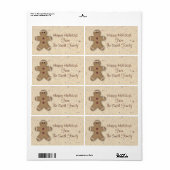 Gingerbrot Man Holiday Label (Vorne)