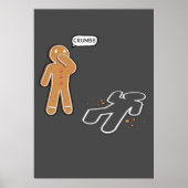 Gingerbrot man Ironic Crime Szene 'CRUMBS' Poster (Vorne)