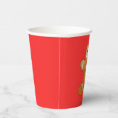 Gingerbrot Man on Red Paper Cup Pappbecher (Rechts)