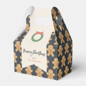 Gingerbrot Man Pattern Chalkboard Holiday Geschenkschachtel (Vorderseite)