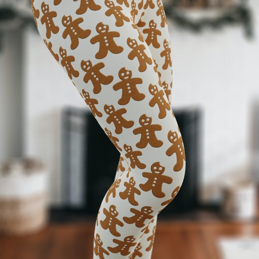 Gingerbrot Man Pattern Weihnachtsfeiertag Leggings