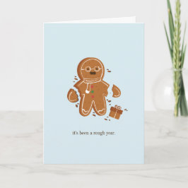 Gingerbrot Man Rough Year Holiday Karte