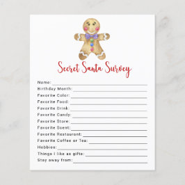 Gingerbrot man - Secret Santa Survey game