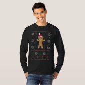 Gingerbrot Man Ugly Sweater Christmas T-Shirt (Vorne ganz)