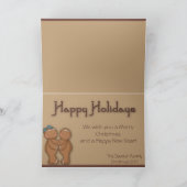 Gingerbrot Man Weihnachtskarte Feiertagskarte (Innenseite)