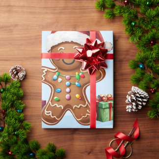 Gingerbrot Man Wrapping Paper Geschenkpapier
