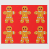 Gingerbrot Man Wrapping Paper Geschenkpapier (Flach)