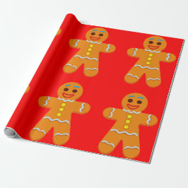 Gingerbrot Man Wrapping Paper Geschenkpapier