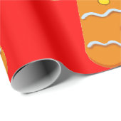 Gingerbrot Man Wrapping Paper Geschenkpapier (Rolleneckpunkt)