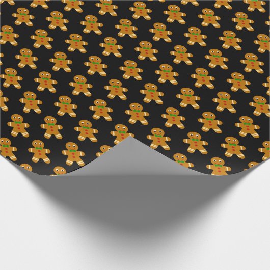 Gingerbrot Man Wrapping Paper Geschenkpapier (Ecke)