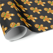 Gingerbrot Man Wrapping Paper Geschenkpapier (Rolleneckpunkt)