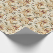 Gingerbrot Man Wrapping Paper Geschenkpapier (Ecke)