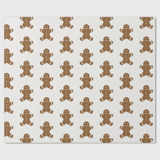 Gingerbrot Man Wrapping Paper Geschenkpapier (Flach)