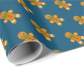 Gingerbrot Man Wrapping Paper Geschenkpapier (Rolleneckpunkt)