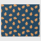 Gingerbrot man Xmas Packpapier blau (Flach)