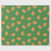 Gingerbrot man Xmas Packpapier grün (Flach)