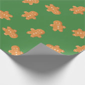 Gingerbrot man Xmas Packpapier grün (Ecke)
