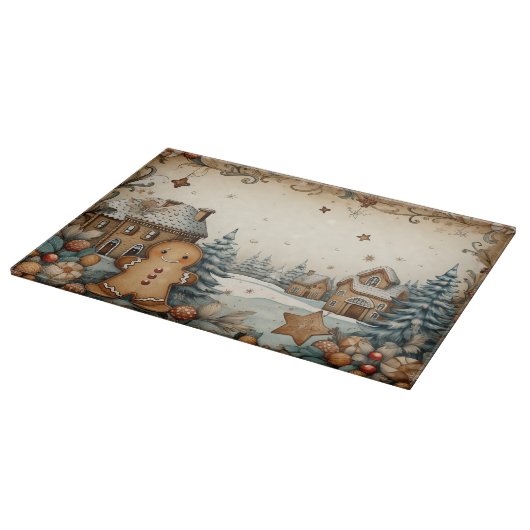 Gingerbrot Mann #3 Küchenabteilung Schneidebrett (Ecke)