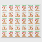 Gingerbrot Mann Alle Lieben einen Ingwer Geschenkpapier (Flach)