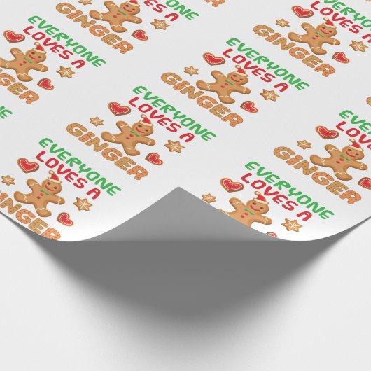 Gingerbrot Mann Alle Lieben einen Ingwer Geschenkpapier (Ecke)