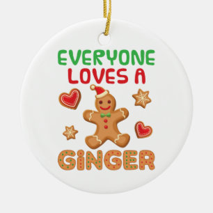 Gingerbrot Mann Alle Lieben einen Ingwer Keramik Ornament