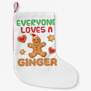 Gingerbrot Mann Alle Lieben einen Ingwer Kleiner Weihnachtsstrumpf