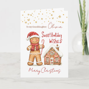 Gingerbrot Mann Haus Grandtochter Weihnachten