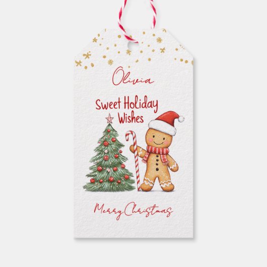 Gingerbrot Mann Haus Grandtochter Weihnachten Geschenkanhänger (Rückseite)