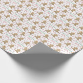 Gingerbrot Mann Peppermint Rotes Grün Geschenkpapier (Ecke)