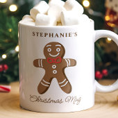 Gingerbrot Mann Personalisiert Name Weihnachten Kaffeetasse