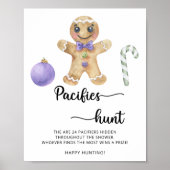Gingerbrot-Mann - Schnuller Jagd Baby Duschgame Poster (Vorne)