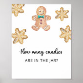 Gingerbrot Mann - Stellen Sie sich vor, wie viele  Poster (Vorne)