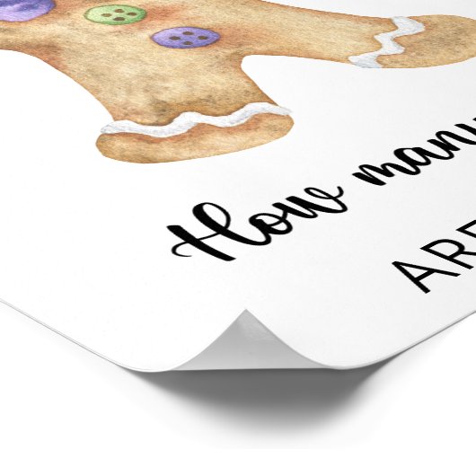 Gingerbrot Mann - Stellen Sie sich vor, wie viele Poster (Ecke)