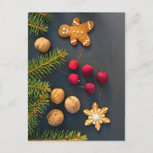 Gingerbrot Mann Weihnachten Postkarte