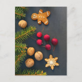 Gingerbrot Mann Weihnachten Postkarte (Vorderseite)