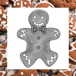 Gingerbrot Mann Weihnachtsgebäck Weihnachtsgebäck Gummistempel